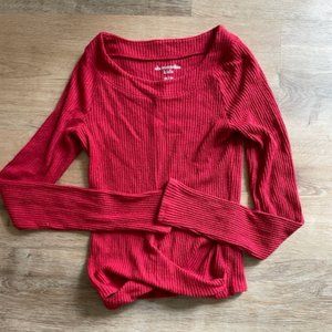Abercrombie Kids Red Long Sleeve Top Sz 13/14